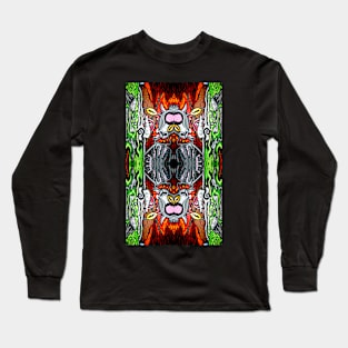 Devil Goat Bus Stop PATTERN Long Sleeve T-Shirt